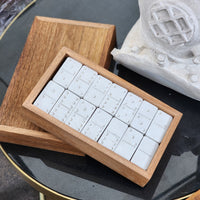 Juego de Dominó · Set Artesanal en Madera y Concreto