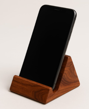 Portacelular Vertical de Madera · Soporte para Home Office