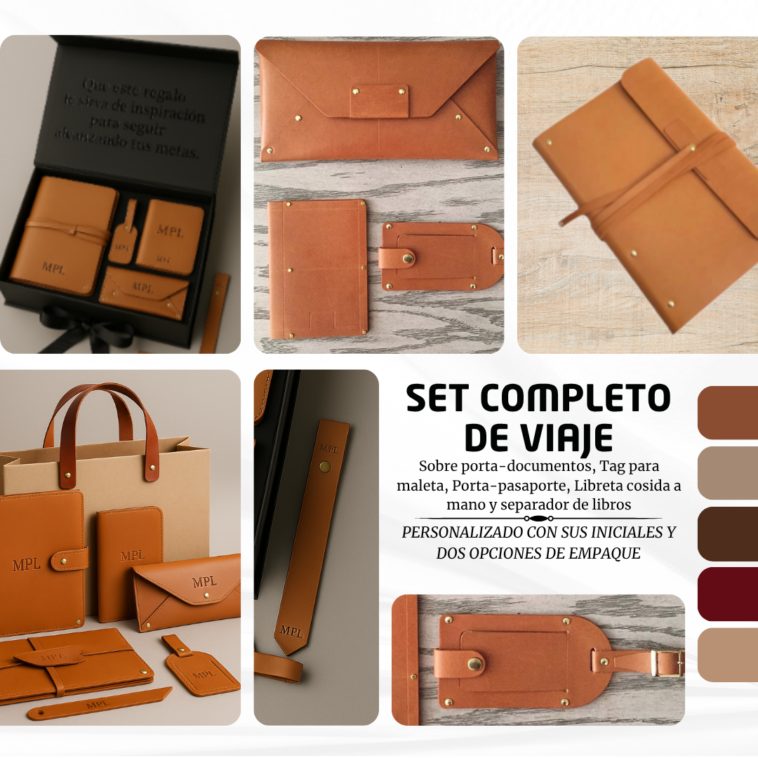 Set de Viaje VIP · Welcome Kit Premium con Sobre Portadocumentos