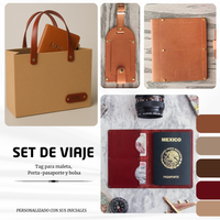 Set de Viaje · Welcome Kit con Tag, Pasaporte y Bolsa Personalizada