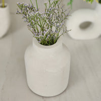 Jarrón Redondo de Concreto · Pieza Escultórica para Decoración