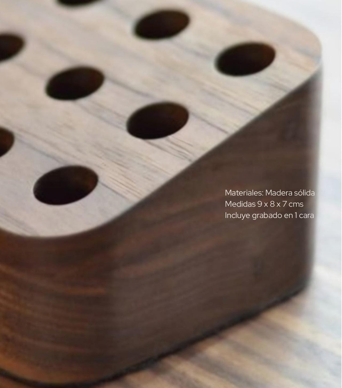 Lapicero de madera sólida premium con acabado artesanal - Pirinola