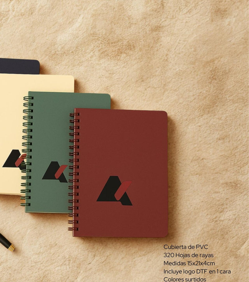 Libreta PVC personalizada con grabado láser para dotaciones masivas - Pirinola
