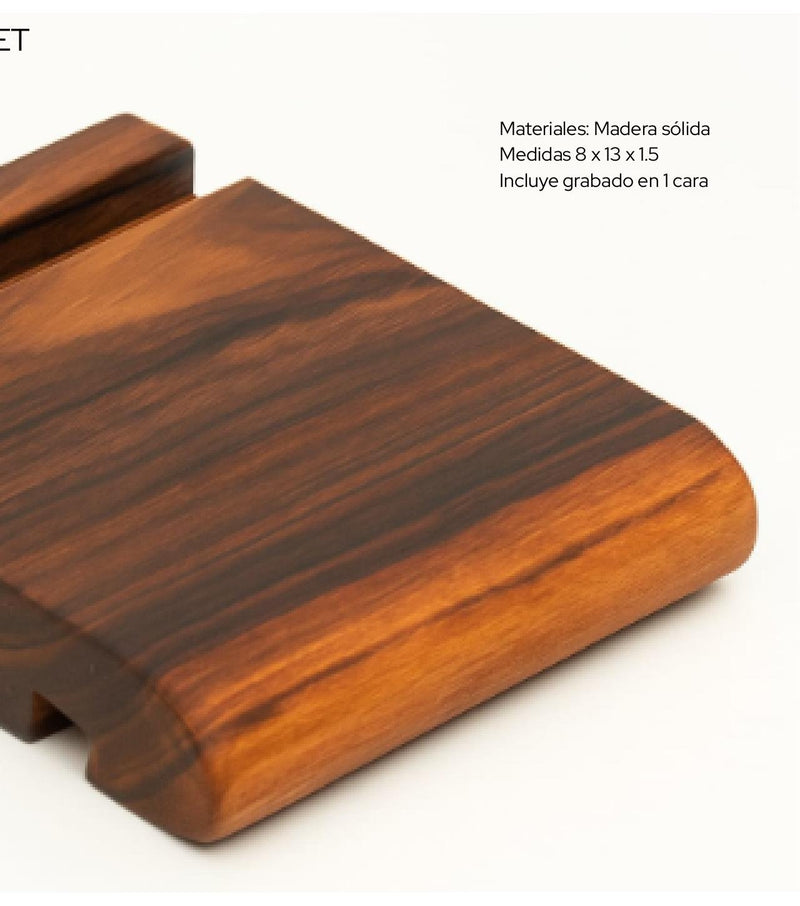 Portacelular y Tablet de madera soporte universal para escritorio - Pirinola