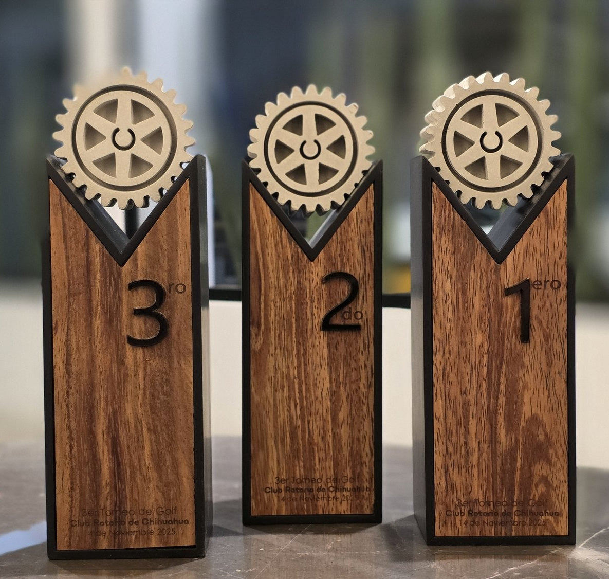 Trofeo Ápex · Trofeo 1º, 2º y 3º Lugar en Madera