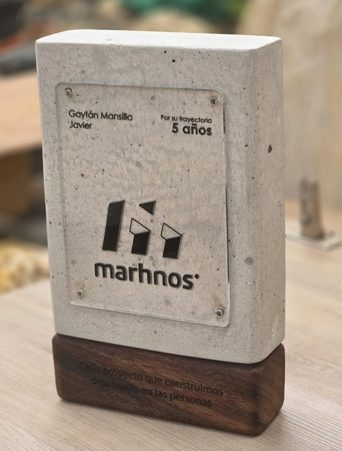 Cimiento · Reconocimiento de Trayectoria en Concreto y Madera