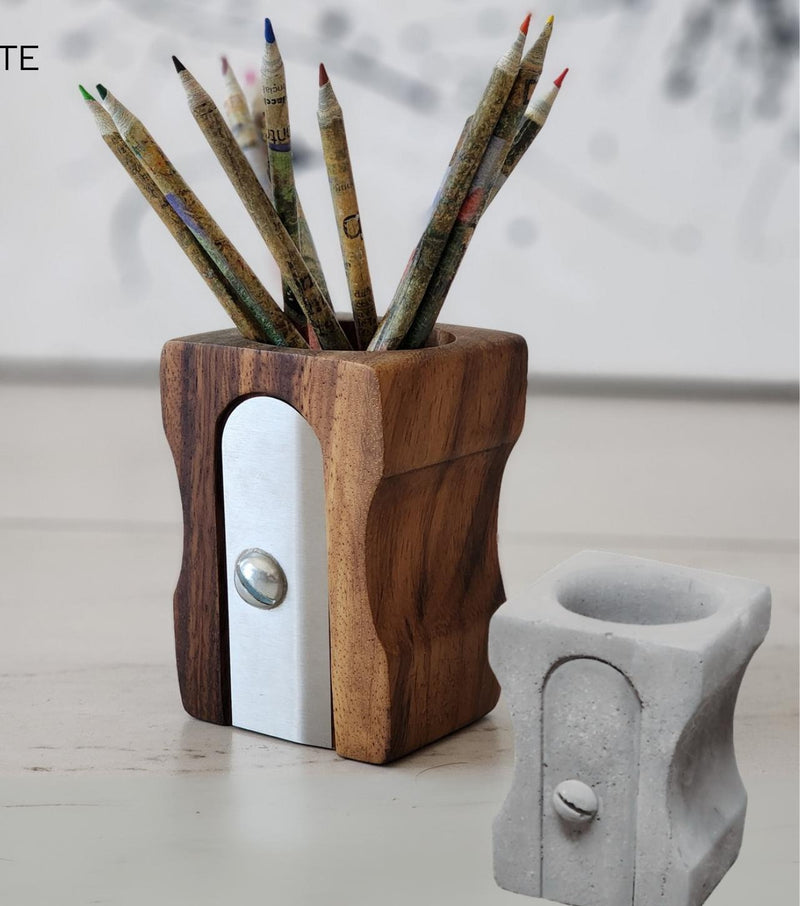 Sacapuntas Gigante decorativo pieza statement de madera para escritorio - Pirinola