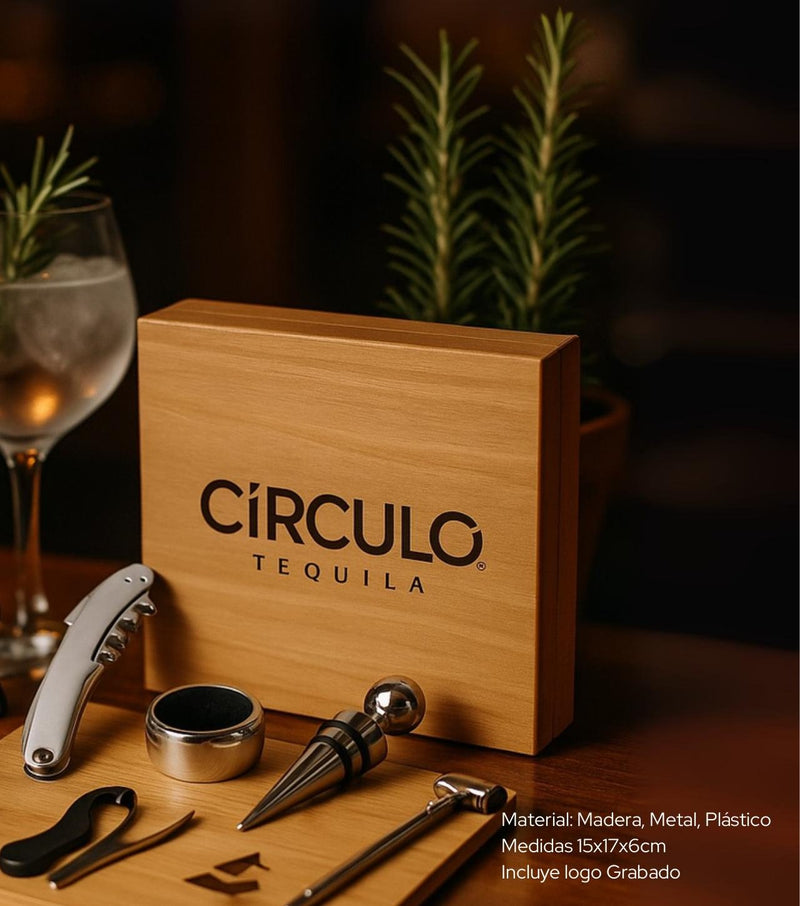 Set de Utensilios para Bar accesorios artesanales en madera y metal - Pirinola