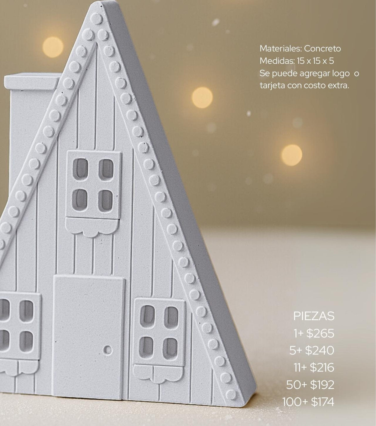 Villita Grande Navideña de concreto premium con caja de regalo - Pirinola