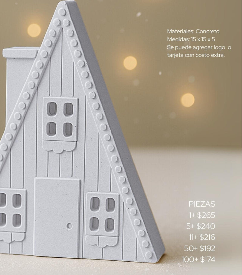 Villita Grande Navideña de concreto premium con caja de regalo - Pirinola