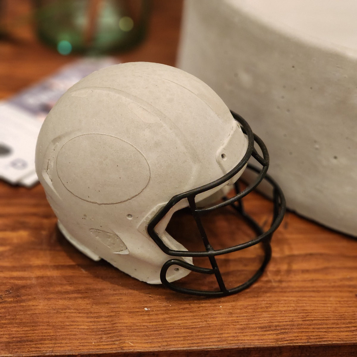 Concrete football decorative figure