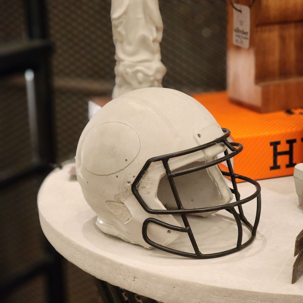 Concrete football decorative figure