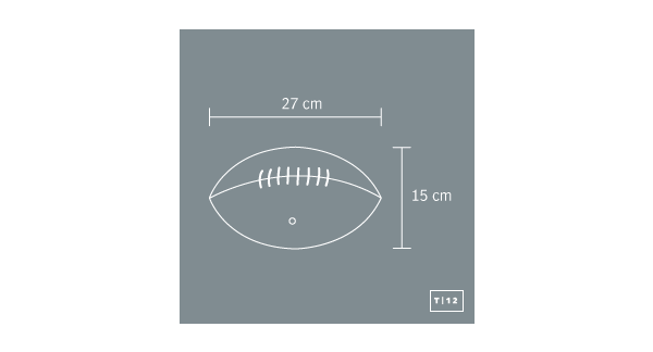 Concrete football decorative figure