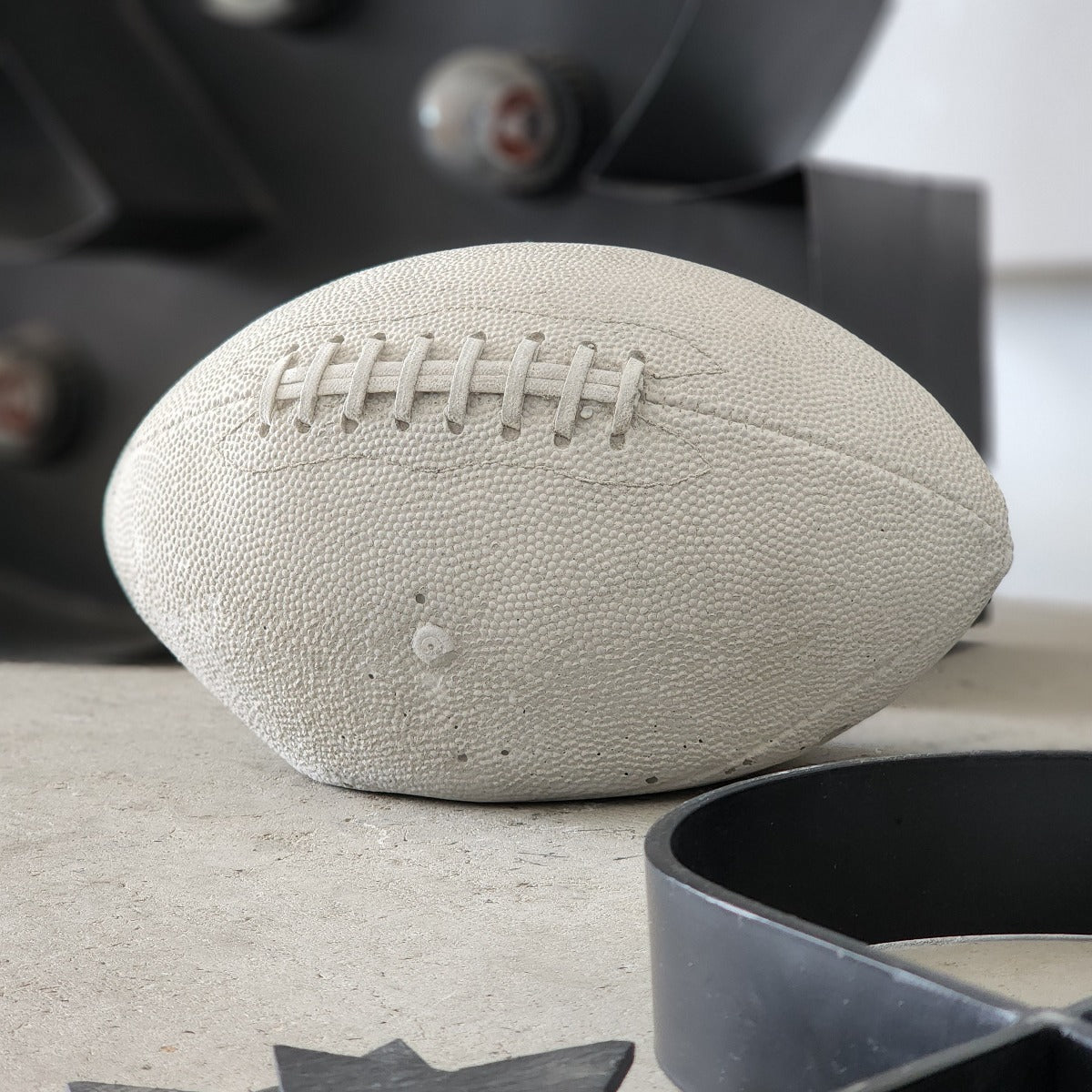 Concrete football decorative figure