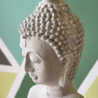 Gray Color Concrete Buddha Sculpture