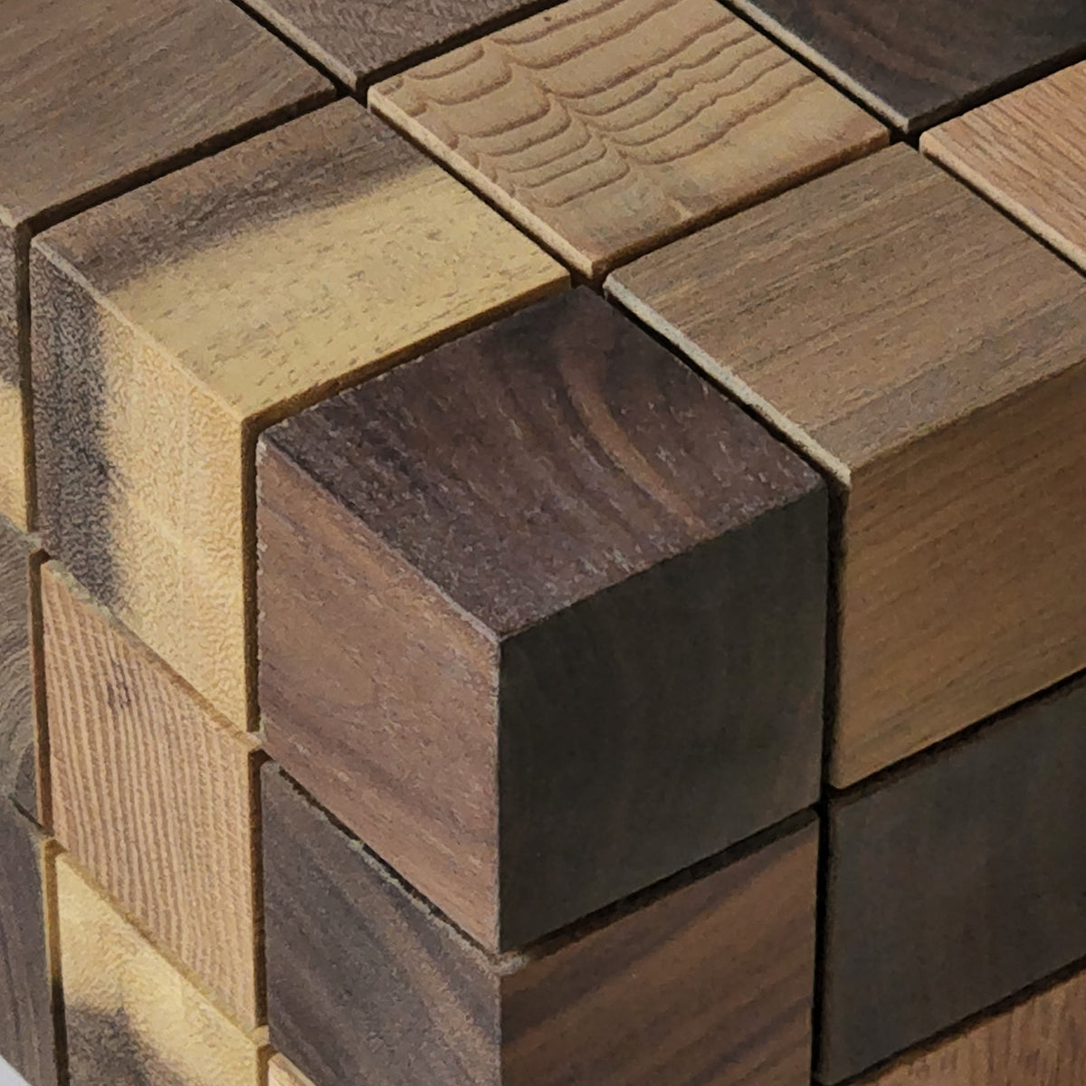 Multicolored Wooden Rubik's Cube