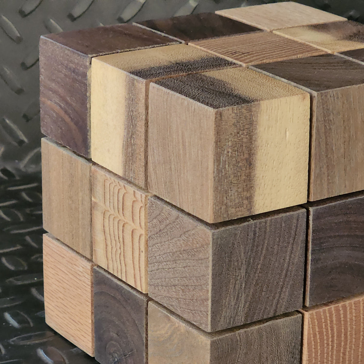 Multicolored Wooden Rubik's Cube