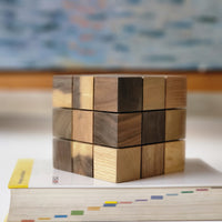 Multicolored Wooden Rubik's Cube