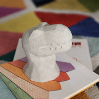 Concrete Cartoon Dinosaur Figurine