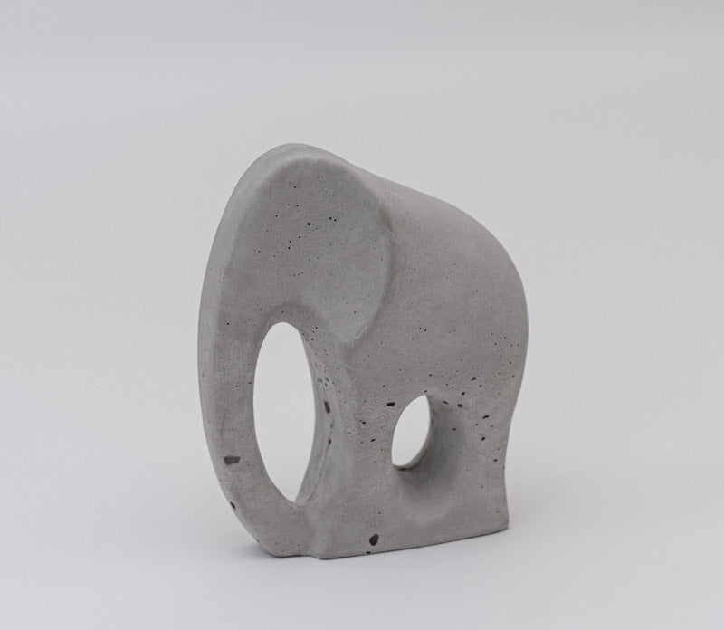 Concrete Stylized Elephant Sculpture