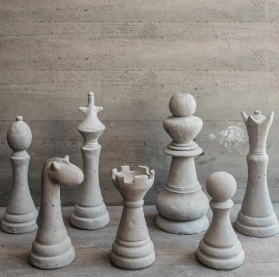 Concrete Chess Pieces