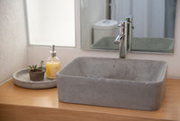 Concrete Above Counter Rectangular Sink