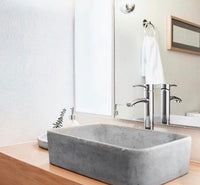 Concrete Above Counter Rectangular Sink