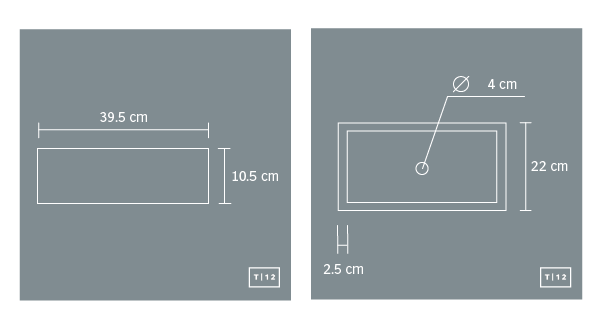 Concrete Above Counter Rectangular Sink