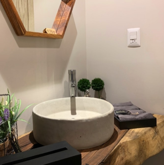 Concrete Above Counter Round Sink