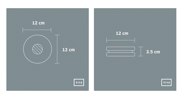 Gray Concrete Circle Tealight Holder