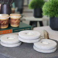 Gray Concrete Circle Tealight Holder